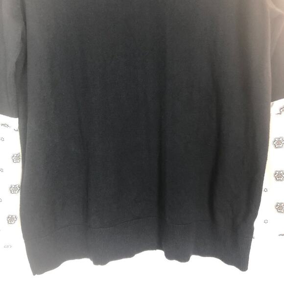 LOFT Sweater Womens Large Cotton Stretch Breathable Dark Boho Chic Fairygoth - Picture 8 of 10